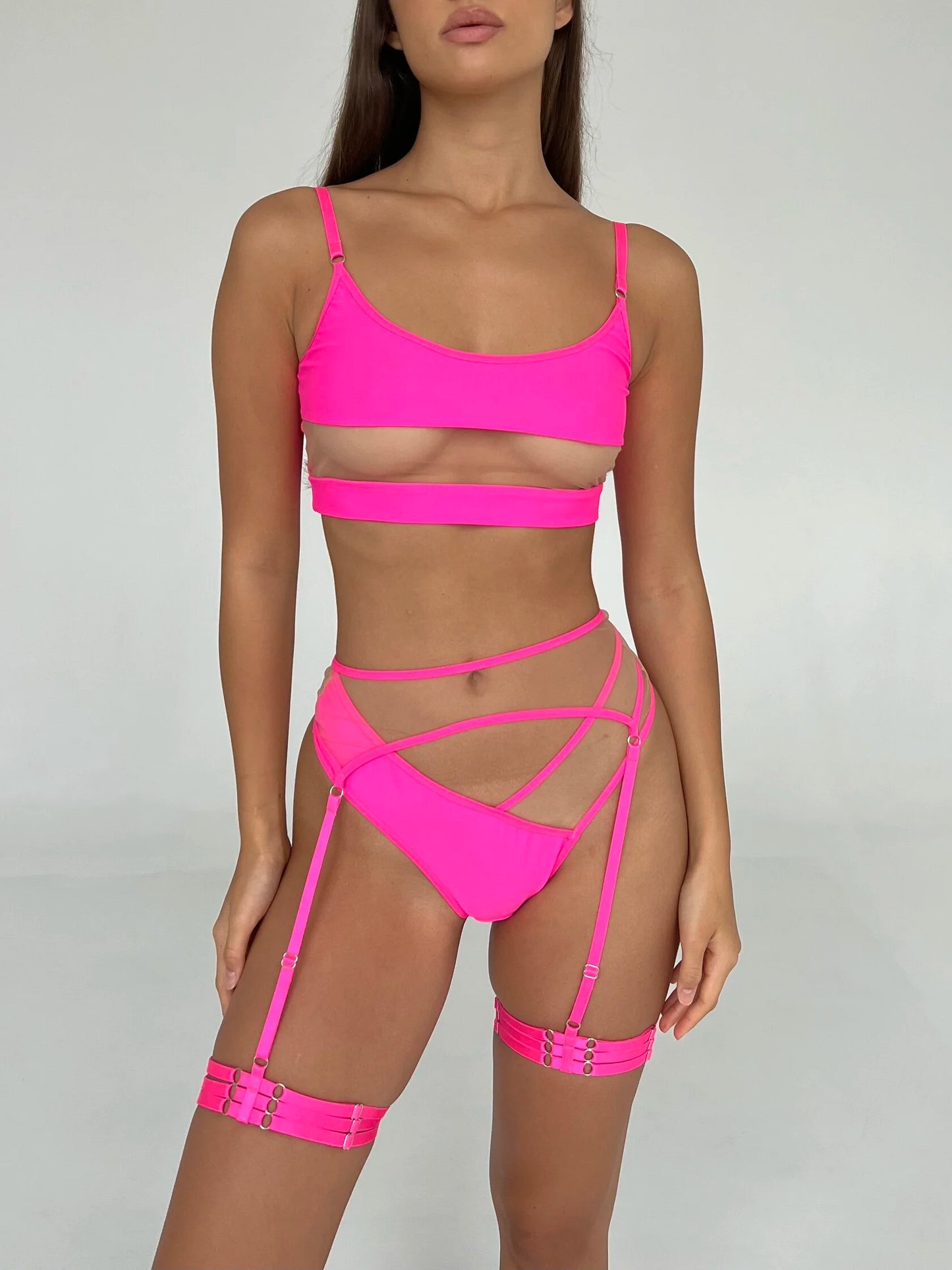 MIMI Set with V Thong and Belt
