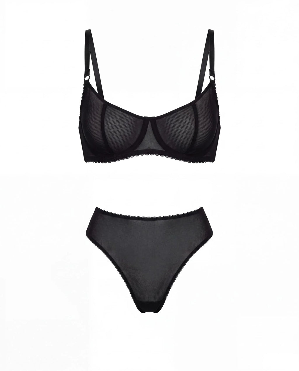 CHICAGO Black Set with Adjustable Thong