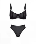 CHICAGO Black Set with Adjustable Thong