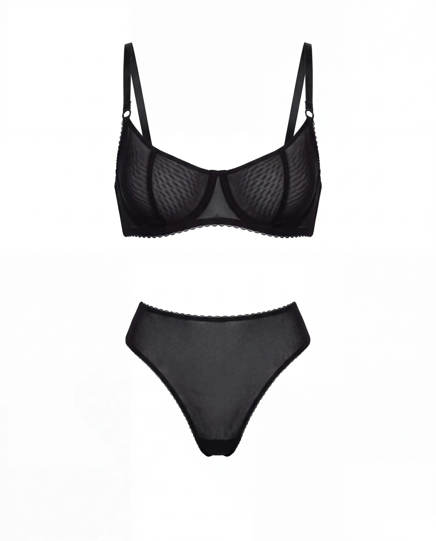CHICAGO Black Set with Adjustable Thong